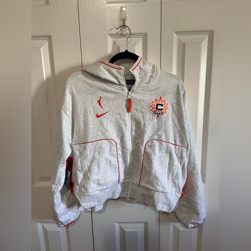 Nike Air Jordan Connecticut Sun Cropped Hoodie Cream NWT WNBA
